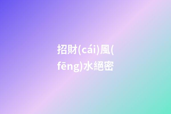 招財(cái)風(fēng)水絕密