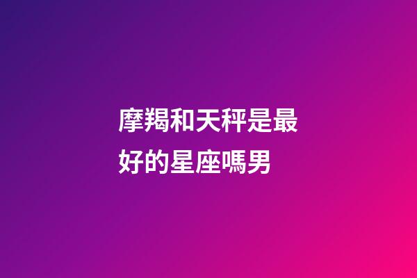 摩羯和天秤是最好的星座嗎男-第1張-星座運勢-玄機派