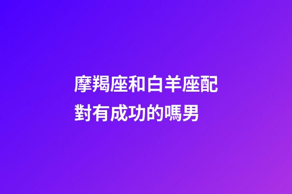 摩羯座和白羊座配對有成功的嗎男-第1張-星座運勢-玄機派