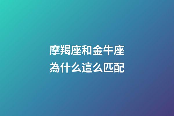 摩羯座和金牛座為什么這么匹配-第1張-星座運(yùn)勢(shì)-玄機(jī)派
