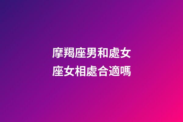摩羯座男和處女座女相處合適嗎-第1張-星座運勢-玄機派