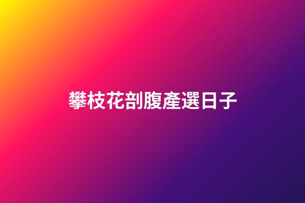 攀枝花剖腹產選日子