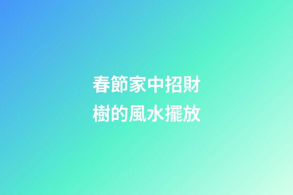 春節家中招財樹的風水擺放