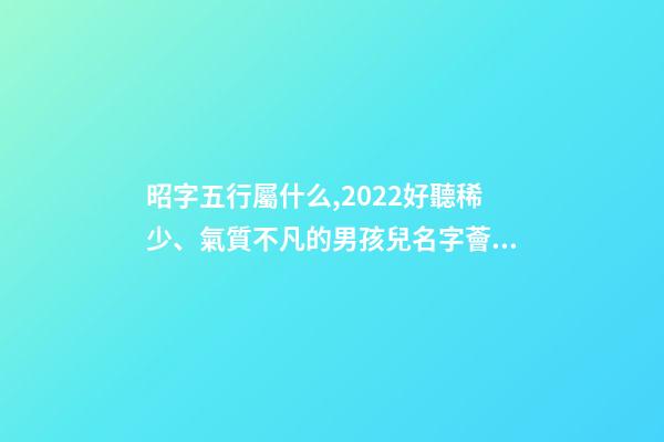 昭字五行屬什么,2022好聽稀少、氣質不凡的男孩兒名字薈萃-第1張-觀點-玄機派