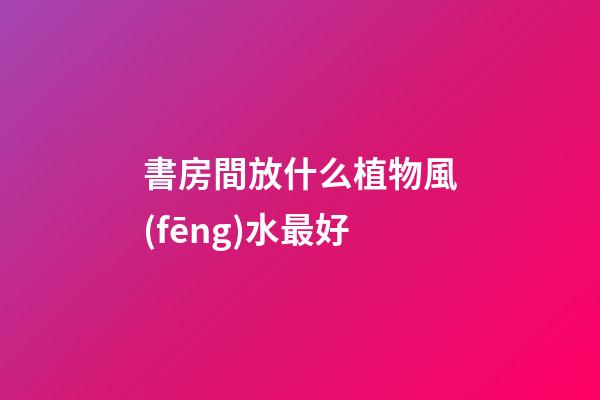 書房間放什么植物風(fēng)水最好