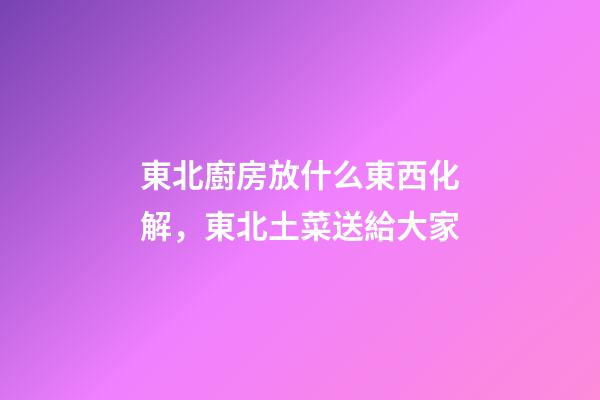 東北廚房放什么東西化解，東北土菜送給大家-第1張-觀點-玄機派