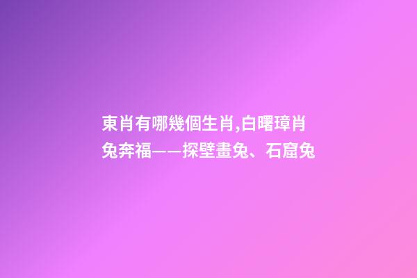 東肖有哪幾個生肖,白曙璋肖兔奔福——探壁畫兔、石窟兔-第1張-觀點-玄機派