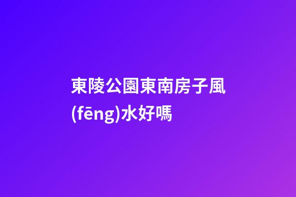 東陵公園東南房子風(fēng)水好嗎