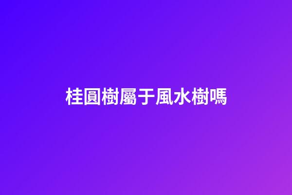 桂圓樹屬于風水樹嗎