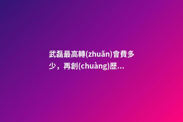 武磊最高轉(zhuǎn)會費多少，再創(chuàng)歷史!武磊4個月身價又翻倍已漲至1千萬歐-第1張-觀點-玄機(jī)派