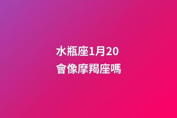 水瓶座1月20會像摩羯座嗎-第1張-星座運勢-玄機派