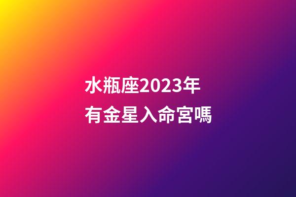 水瓶座2023年有金星入命宮嗎-第1張-星座運勢-玄機派