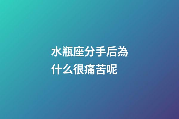 水瓶座分手后為什么很痛苦呢-第1張-星座運勢-玄機派