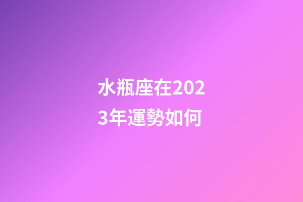 水瓶座在2023年運勢如何-第1張-星座運勢-玄機派