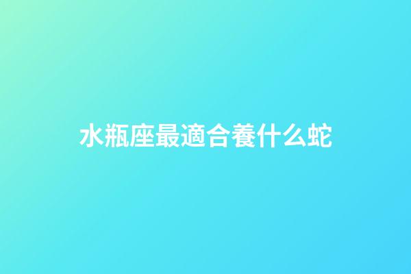 水瓶座最適合養什么蛇-第1張-星座運勢-玄機派