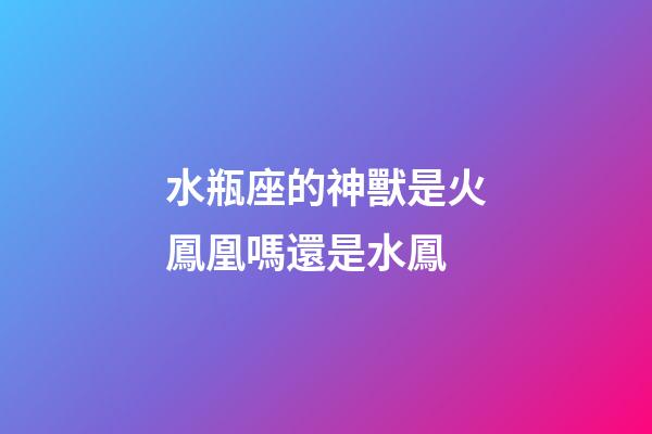 水瓶座的神獸是火鳳凰嗎還是水鳳-第1張-星座運(yùn)勢(shì)-玄機(jī)派