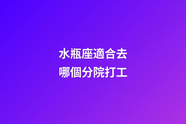 水瓶座適合去哪個分院打工-第1張-星座運勢-玄機派