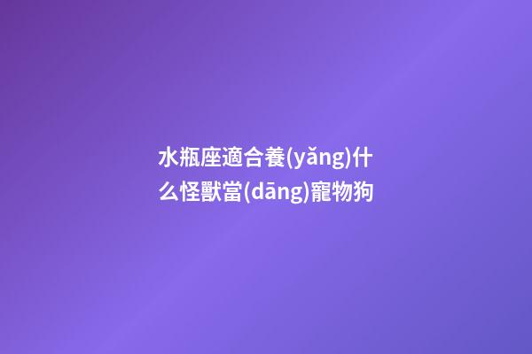 水瓶座適合養(yǎng)什么怪獸當(dāng)寵物狗-第1張-星座運勢-玄機(jī)派