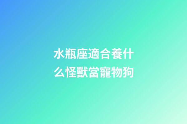 水瓶座適合養什么怪獸當寵物狗-第1張-星座運勢-玄機派