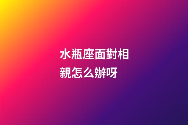 水瓶座面對相親怎么辦呀-第1張-星座運(yùn)勢-玄機(jī)派