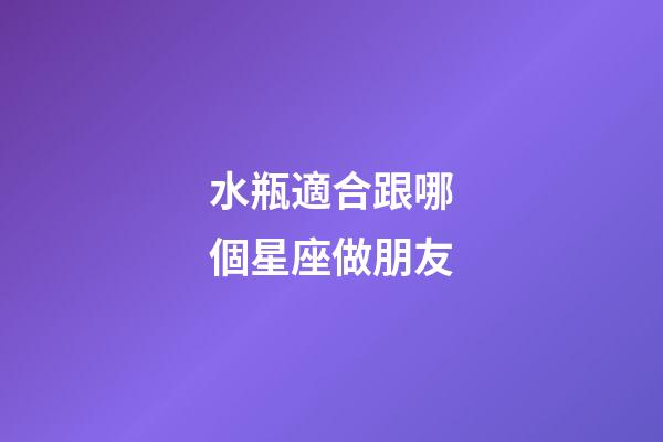 水瓶適合跟哪個星座做朋友-第1張-星座運勢-玄機派
