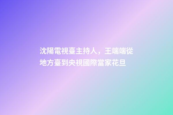 沈陽電視臺主持人，王端端從地方臺到央視國際當家花旦-第1張-觀點-玄機派