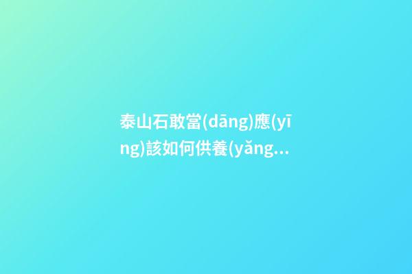 泰山石敢當(dāng)應(yīng)該如何供養(yǎng)?
