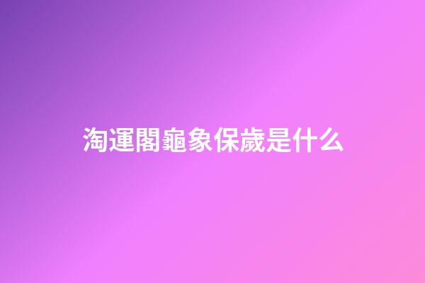 淘運閣龜象保歲是什么