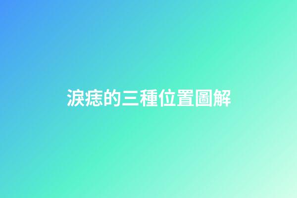 淚痣的三種位置圖解