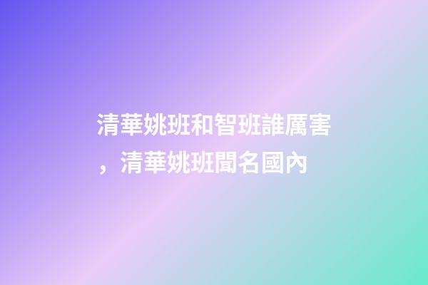 清華姚班和智班誰厲害，清華姚班聞名國內-第1張-觀點-玄機派