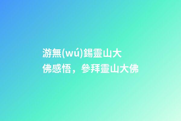 游無(wú)錫靈山大佛感悟，參拜靈山大佛