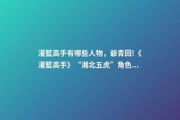 灌籃高手有哪些人物，爺青回!《灌籃高手》“湘北五虎”角色海報曝光-第1張-觀點-玄機派