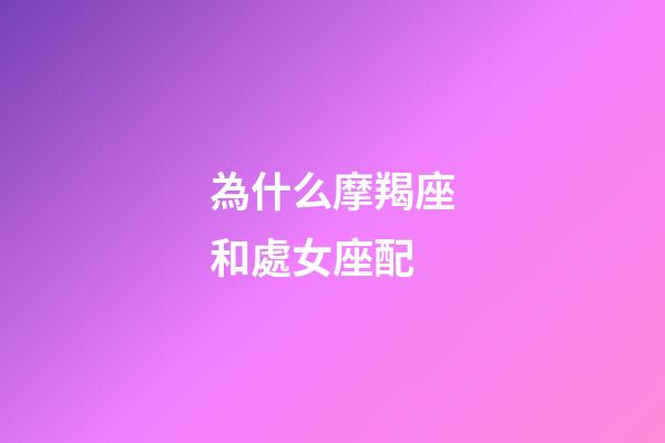 為什么摩羯座和處女座配-第1張-星座運勢-玄機派