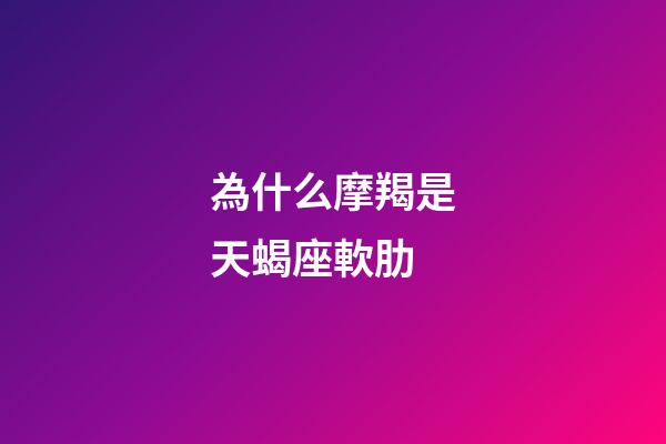 為什么摩羯是天蝎座軟肋-第1張-星座運(yùn)勢-玄機(jī)派