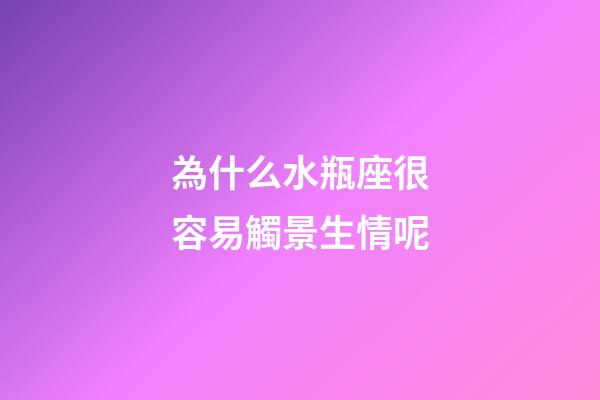 為什么水瓶座很容易觸景生情呢-第1張-星座運勢-玄機派