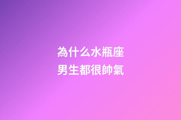 為什么水瓶座男生都很帥氣-第1張-星座運勢-玄機派