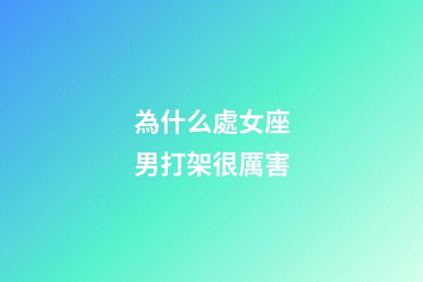 為什么處女座男打架很厲害-第1張-星座運勢-玄機派