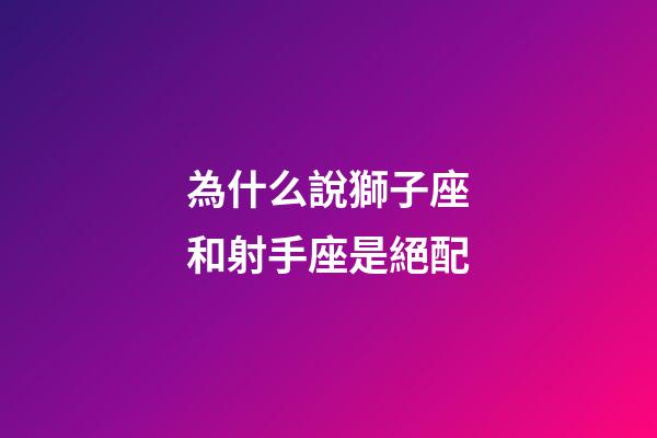 為什么說獅子座和射手座是絕配-第1張-星座運勢-玄機派