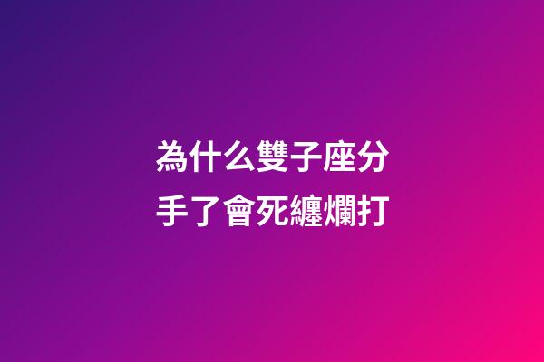 為什么雙子座分手了會死纏爛打-第1張-星座運勢-玄機派