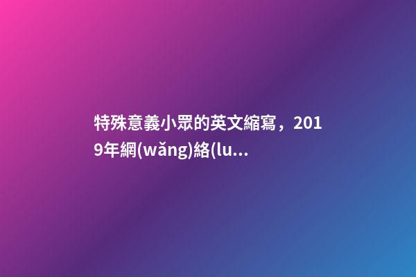 特殊意義小眾的英文縮寫，2019年網(wǎng)絡(luò)流行語榜單扎堆出爐-第1張-觀點(diǎn)-玄機(jī)派