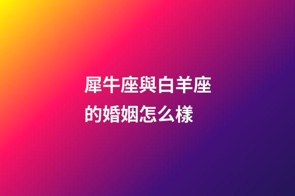 犀牛座與白羊座的婚姻怎么樣