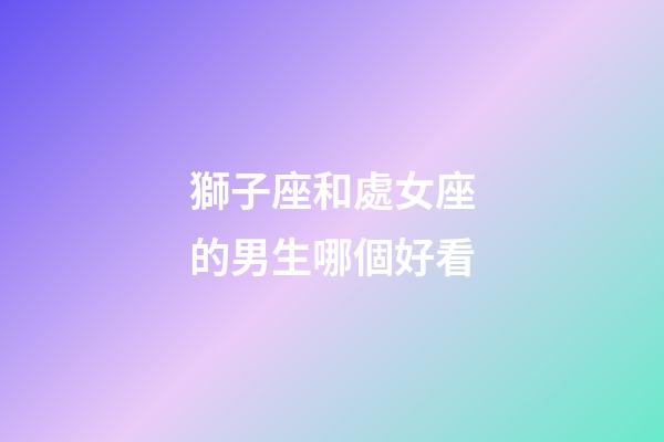 獅子座和處女座的男生哪個好看-第1張-星座運勢-玄機派