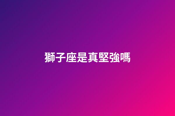 獅子座是真堅強嗎-第1張-星座運勢-玄機派