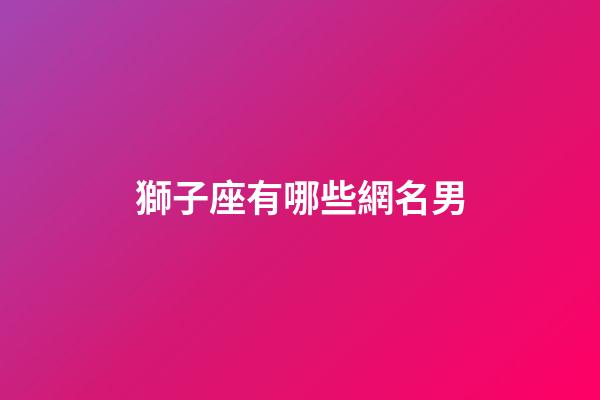 獅子座有哪些網名男-第1張-星座運勢-玄機派