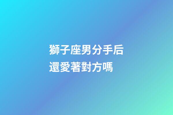 獅子座男分手后還愛著對方嗎-第1張-星座運勢-玄機派