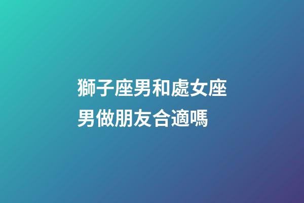 獅子座男和處女座男做朋友合適嗎-第1張-星座運勢-玄機派