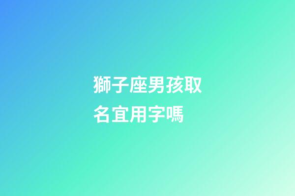 獅子座男孩取名宜用字嗎