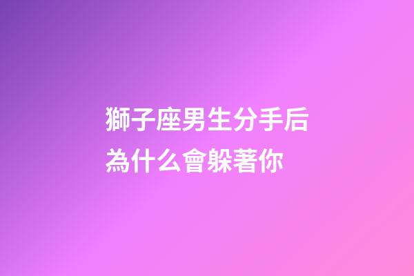 獅子座男生分手后為什么會躲著你-第1張-星座運勢-玄機派