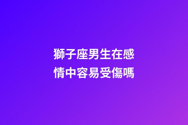 獅子座男生在感情中容易受傷嗎-第1張-星座運勢-玄機派