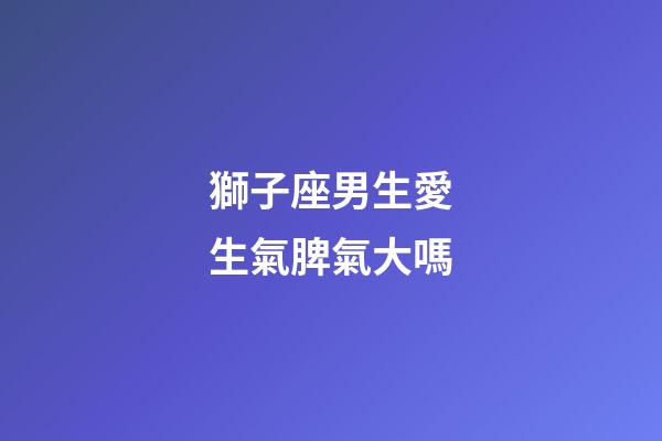 獅子座男生愛生氣脾氣大嗎-第1張-星座運勢-玄機派